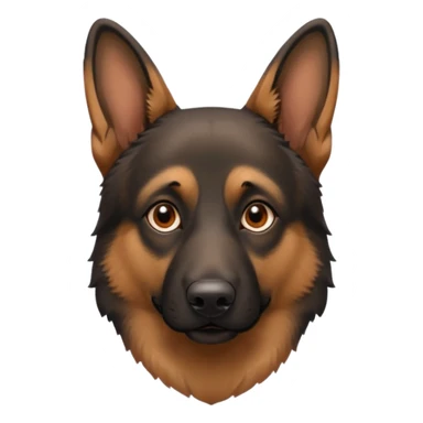 Pastor alemán color negro marrón sticker