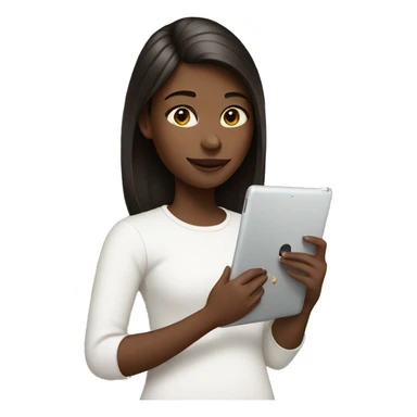 girl with white iPad sticker