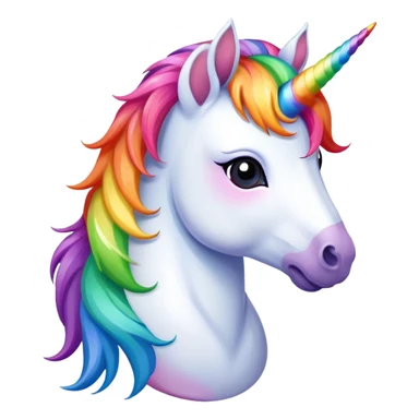 A unicorn with rainbow mane sticker