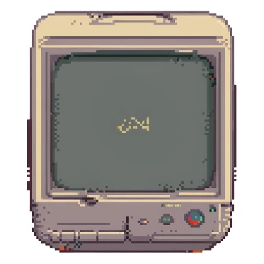 CRT screen cracked with a blinking “404” sticker