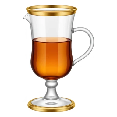 Turkish tea glass in “ince belli bardak” with the stand sticker