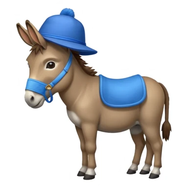 donkey with blue hat sticker