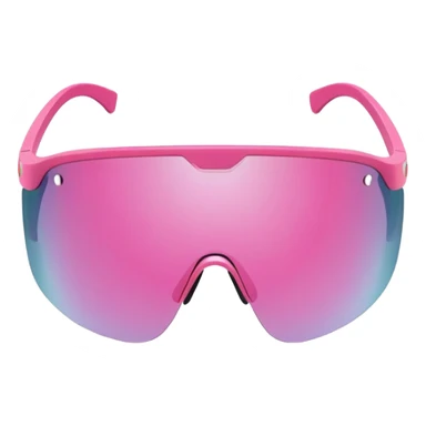 sporty pink shield visor sunglasses with minimalist frame, athletic design, oversized one-piece lens sticker