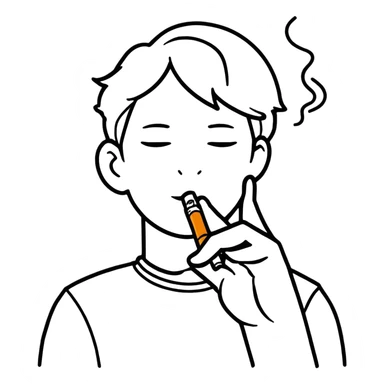Me smoking a cigarette  sticker