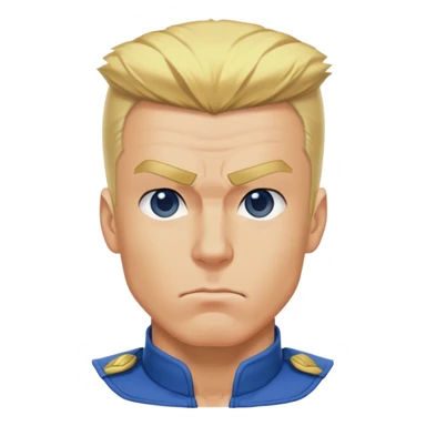 guile street fighter cartoon sticker