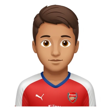 Soccer player in red Arsenal jersey sticker