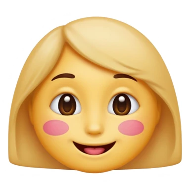 A single emoji that's feeling extreme happiness. Blushing and feeling in love. Grinning and smiling and making a kissy face. Something sweet and perfect to send to someone you love. Not a familiar love something deep and profound. Something unique. sticker