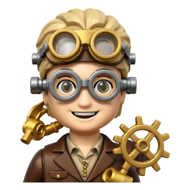 Steampunk Inventor lego toy sticker