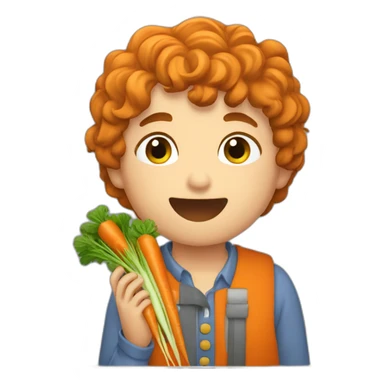 Pippin eating carrots sticker