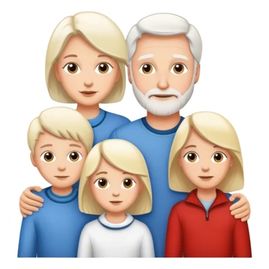 White Canadian family sticker