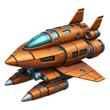 futuristic scrap spaceship  sticker