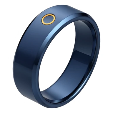 smart tech ring in #232952 (dark blue) color. Plain band with sensors visible inside sticker