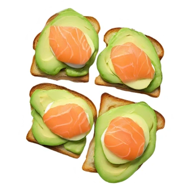 avocado toast with smoked salmon  sticker