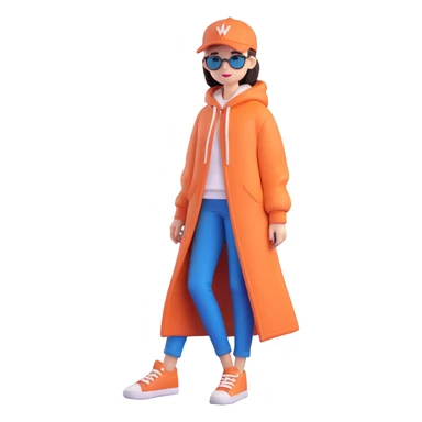 fashionable clothes sticker