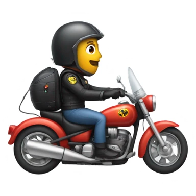 Beattle driving a motorcycle  sticker