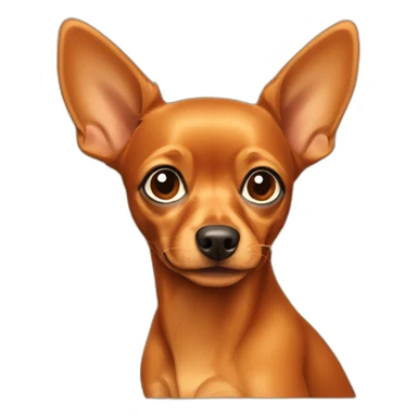 Orange dog Russian toy terrier sticker
