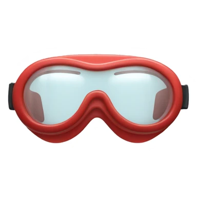 swimming goggles with red frame，cat-eye or spindle-like form sticker