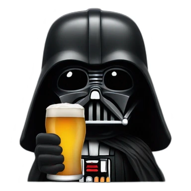 Dark vador with beer sticker