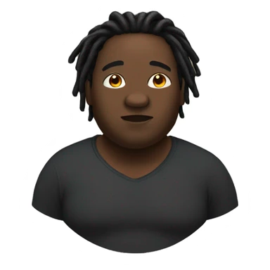 Fat black guy with dreads  sticker