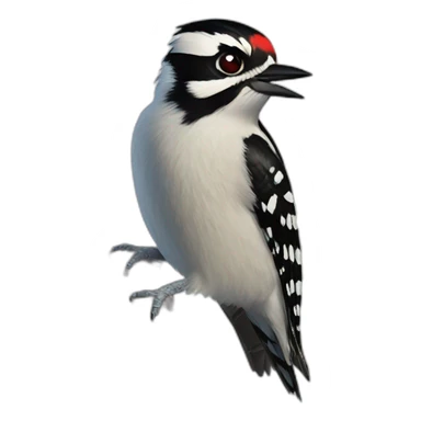 Downy woodpecker sticker