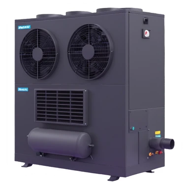 Daikin industrial chiller unit, large commercial cooling equipment sticker