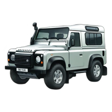 Cartoon Land Rover defender sticker