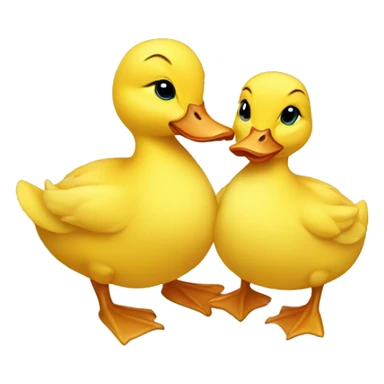 Baby ducklings with mother duck sticker