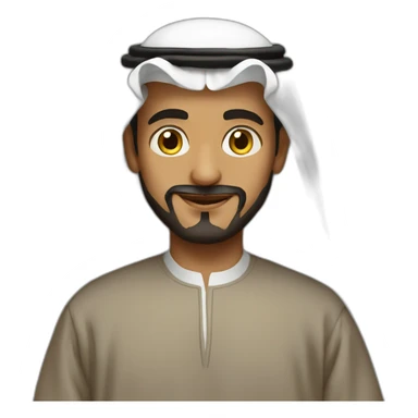 Saudi man in thobe sticker