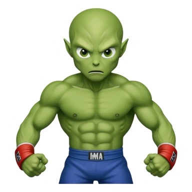 alien MMA fighter sticker