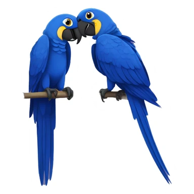 Hyacinth Macaw pair Full Body love sticker