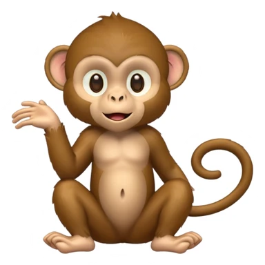 monkey being silly whole body sticker