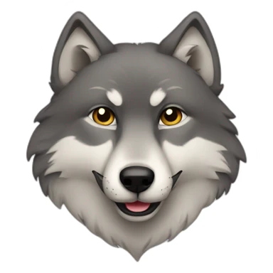 a wolf who love everyone sticker