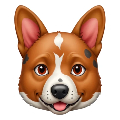Chunky Australian cattle dog with ears up begging sticker