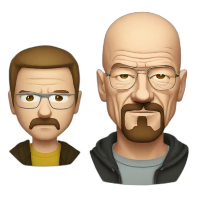 Walter white ans jesse pinkman sticker