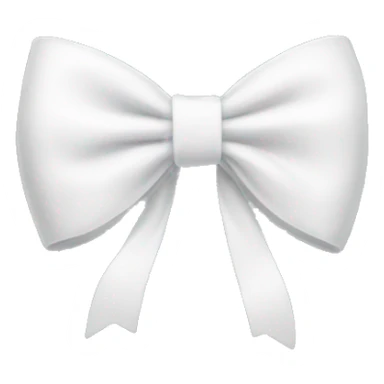 Dainty white bow sticker