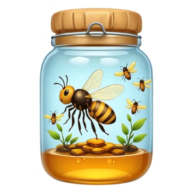 honey jar with trapped fireflies sticker