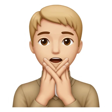 hands crossed holding throat sticker