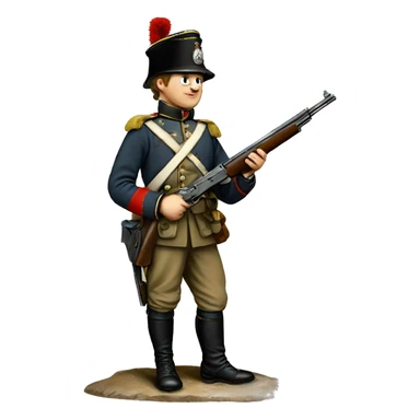 british soldier with gun 19 century sticker