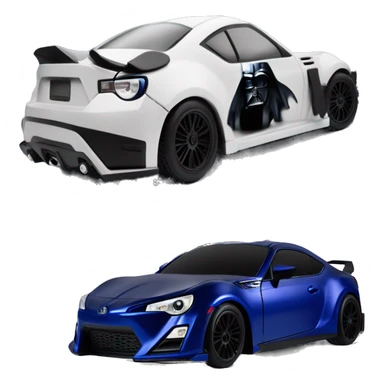    Darth Vader’s dark blue Scion FR-S scary Halloween monster rc car sticker