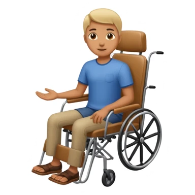 person in manual chair sticker
