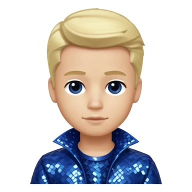 Cameron from Bratz Boyz with blonde hair and dark blue sequin outfit sticker