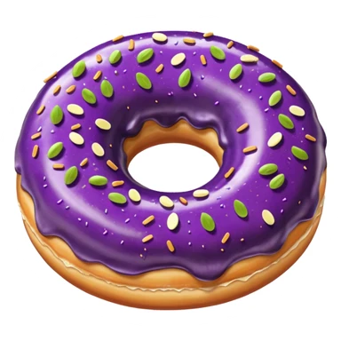 Donut with eggplant THROUGH it sticker