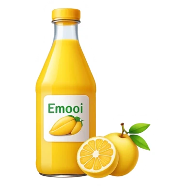 Yellow juice bottled sticker