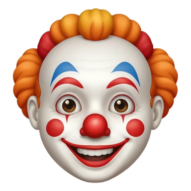 a person wearing a clown nose sticker