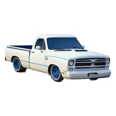 Dodge ram doolie white truck faded to blue  sticker