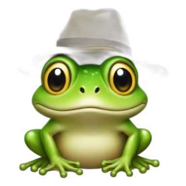 Grenouille avec un chapeau champignon sur la tête sticker