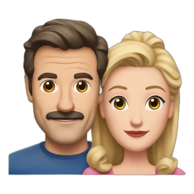 Ted Lasso and Rebecca Welton sticker