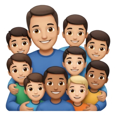 a father with many children sticker