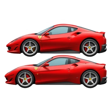 cartoon style ferrari sticker