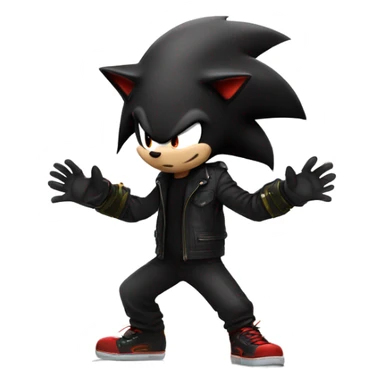 Shadow the hedgehog holding hands with Keanu reeves  sticker